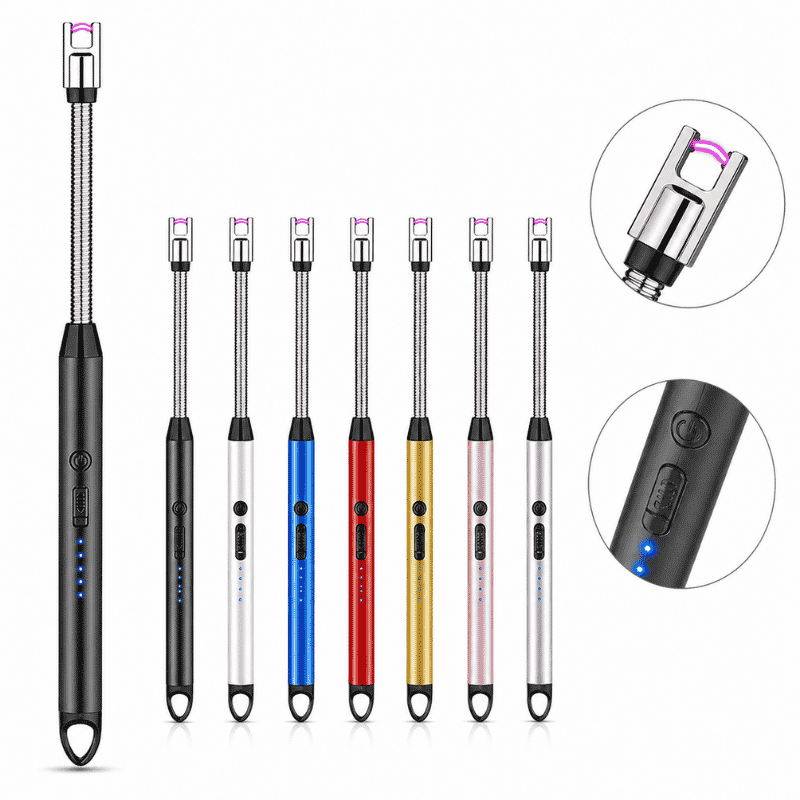 Rechargeable USB Plasma Electric Arc Lighter – Windproof Flameless Ignition for Candle, BBQ & Camping