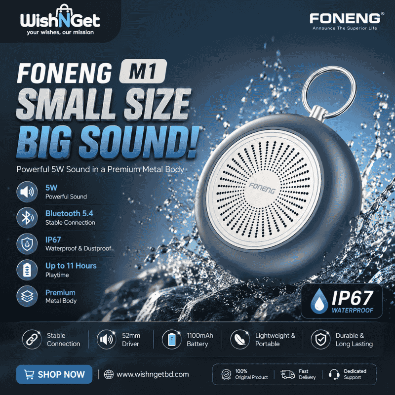 FONENG M1 Portable Bluetooth Speaker Price in Bangladesh | WishNGet BD